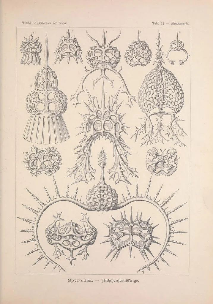 An illustration from Kunstformen der Natur (Tafel 22) BHL47388079, 1899