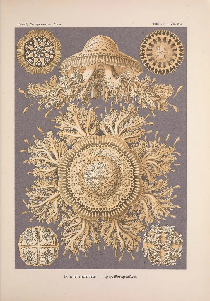 An illustration from Kunstformen der Natur (Tafel 28) BHL47388103, 1899