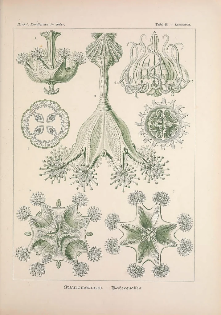 An illustration from Kunstformen der Natur (Tafel 48) BHL47388209, 1899