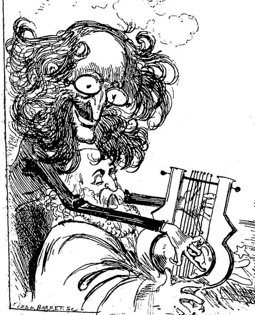 An illustration from Offenbach caricaturé par Robida, 1883