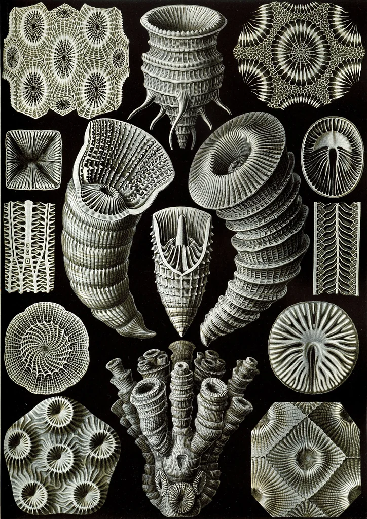 An illustration from Haeckel Tetracoralla, 1904