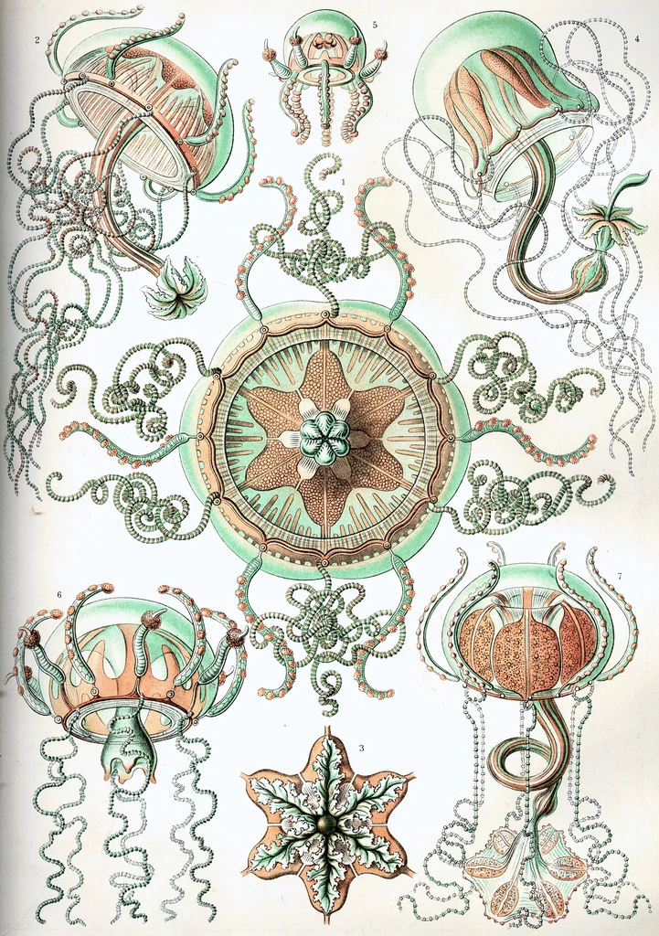 An illustration from Haeckel Trachomedusae, 1904