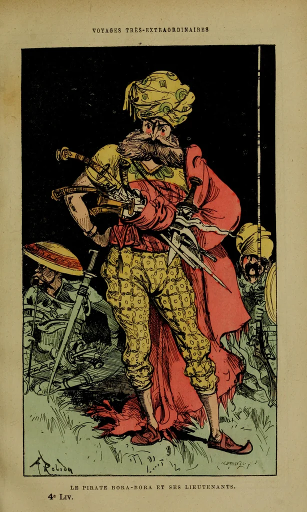 An illustration from Le pirate Bora-Bora et ses lieutenants, 1879