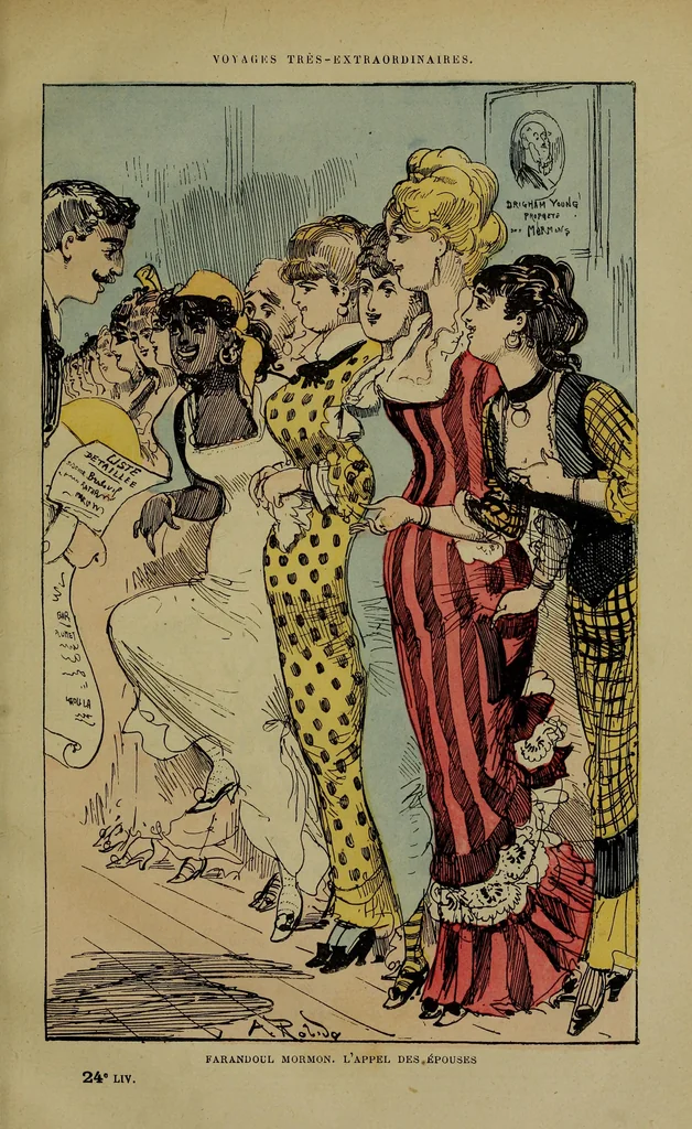 An illustration from Farandoul mormon - l'appel des épouses, 1879