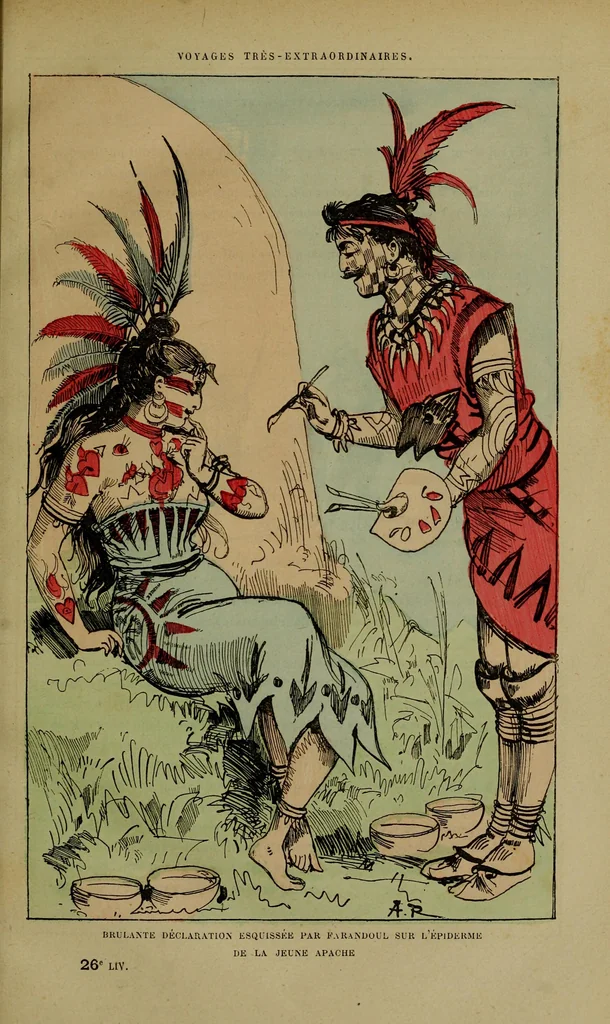 An illustration from Brûlante déclaration esquissée par Farandoul sur l'épiderme, 1879