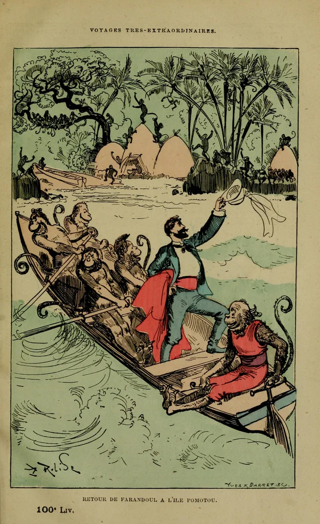 An illustration from Retour de Farandoul à l'île Pomotou, 1879