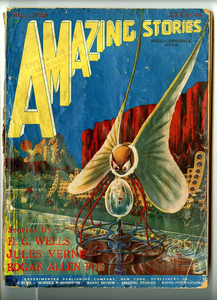 An illustration from Amazing Stories, May 1926, 1926