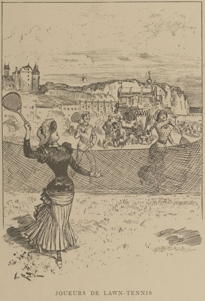 An illustration from Joueurs de lawn-tennis - 1883, 1883