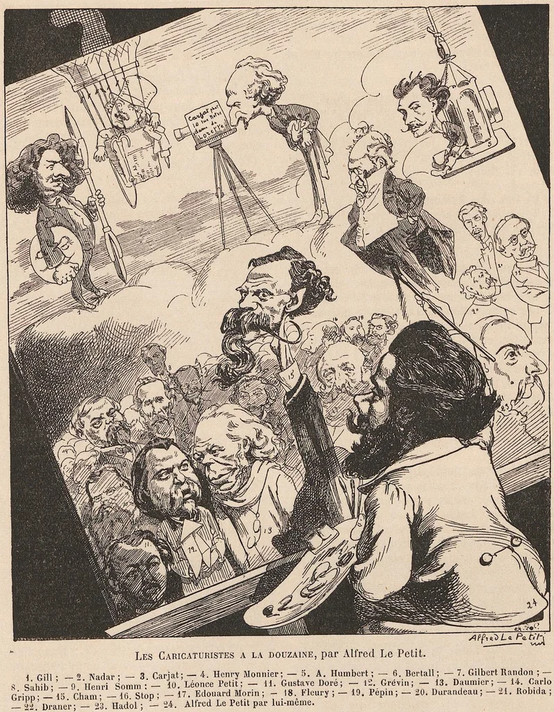 An illustration from Caricaturistes à la douzaine, 1888