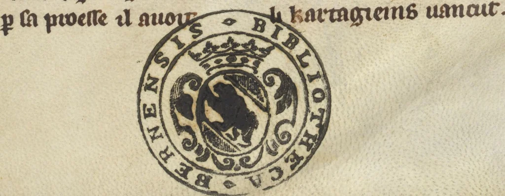 An illustration from Miscellany: Chronique dite de Baudouin d'Avesnes; Brunetto Latini: Livre du Trésor (excerpts); Enseignements moraux et religieux; Plainte de la Vierge; Table de la foi catholique; Pardons du pèlerinage à Rome, 1350, leaf 7