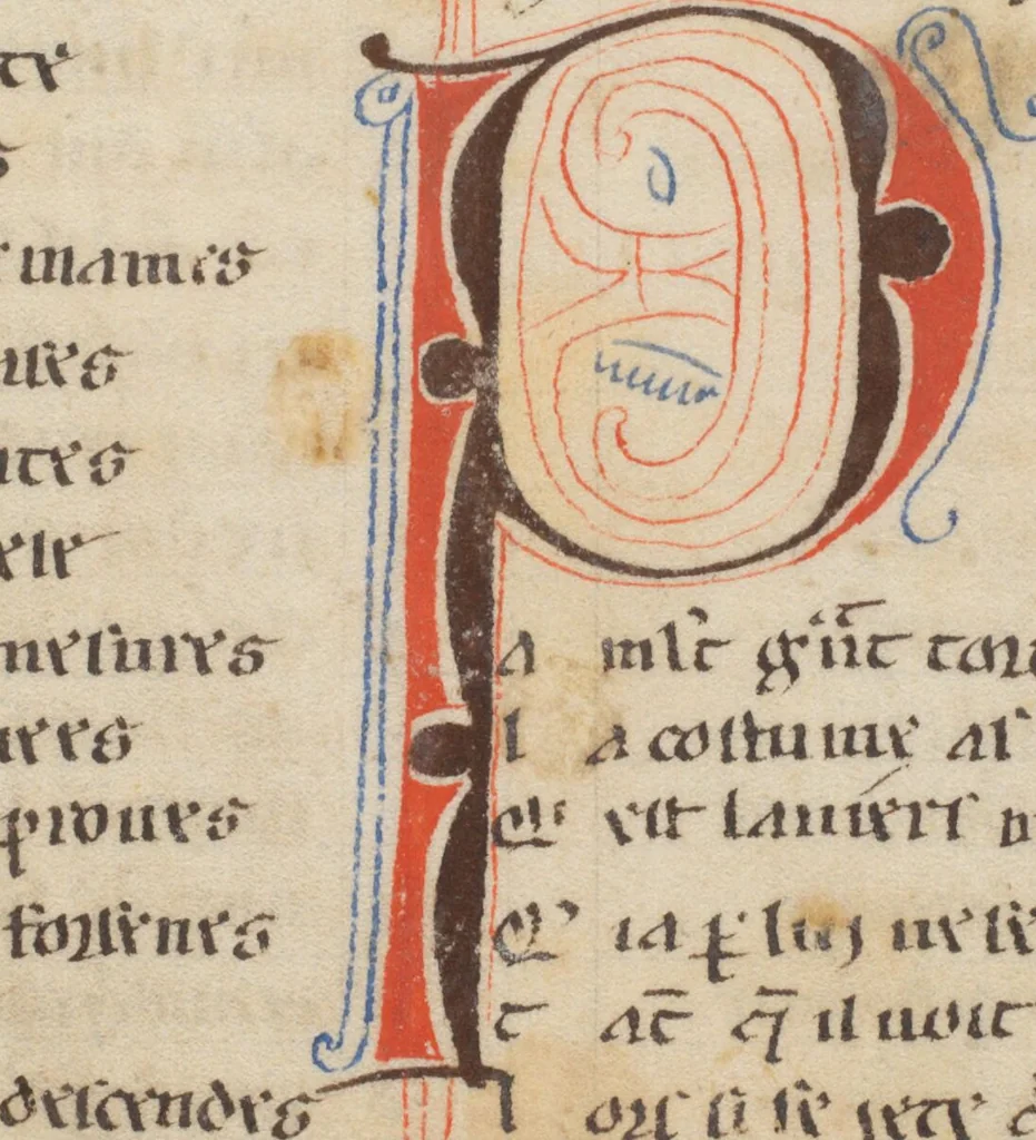 An illustration from Composite Manuscript: Garin le Loherain, Perceval, Chroniques, Parthenopeus de Blois, Durmart le Gaulois etc., French, 1250, leaf 149