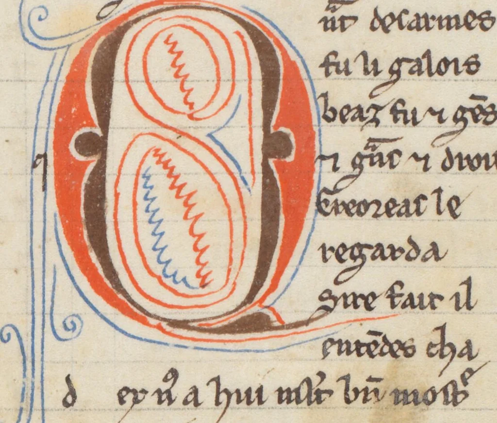 An illustration from Composite Manuscript: Garin le Loherain, Perceval, Chroniques, Parthenopeus de Blois, Durmart le Gaulois etc., French, 1250, leaf 518