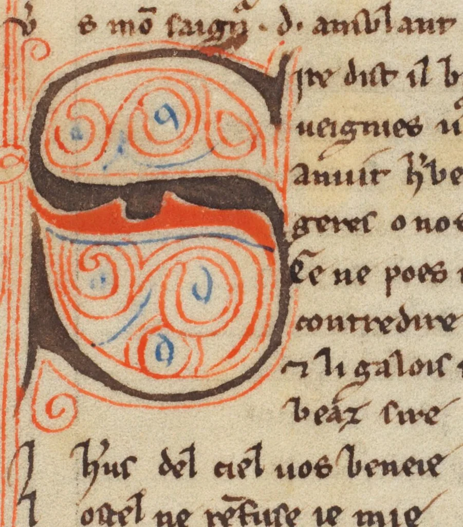 An illustration from Composite Manuscript: Garin le Loherain, Perceval, Chroniques, Parthenopeus de Blois, Durmart le Gaulois etc., French, 1250, leaf 538