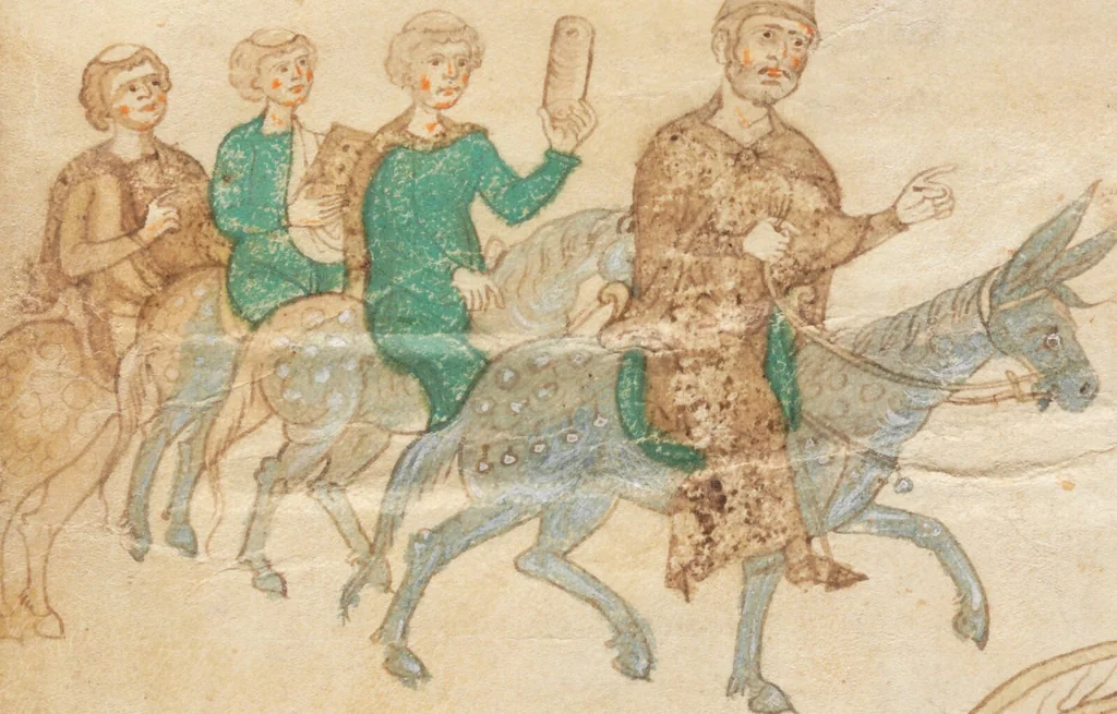 An illustration from Petrus de Ebulo: Liber ad honorem Augusti, lat., 1195, leaf 15
