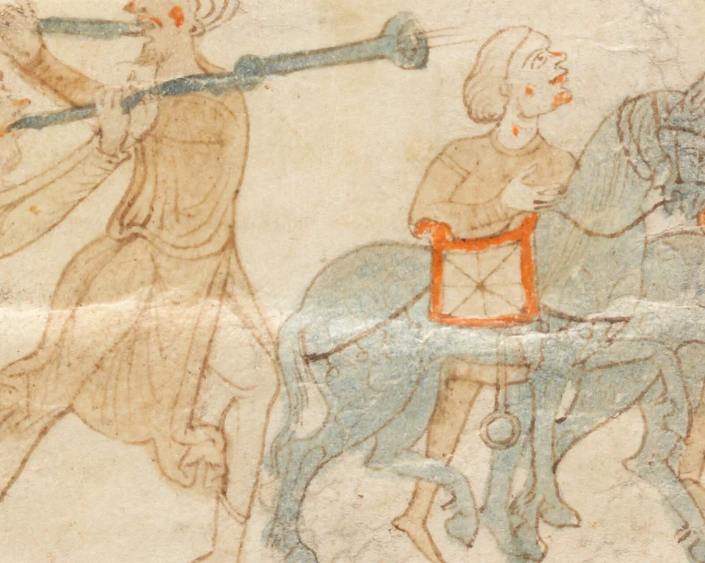 An illustration from Petrus de Ebulo: Liber ad honorem Augusti, lat., 1195, leaf 19