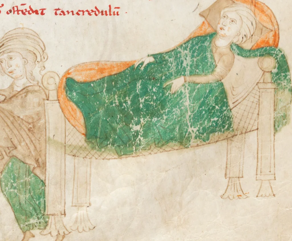 An illustration from Petrus de Ebulo: Liber ad honorem Augusti, lat., 1195, leaf 21