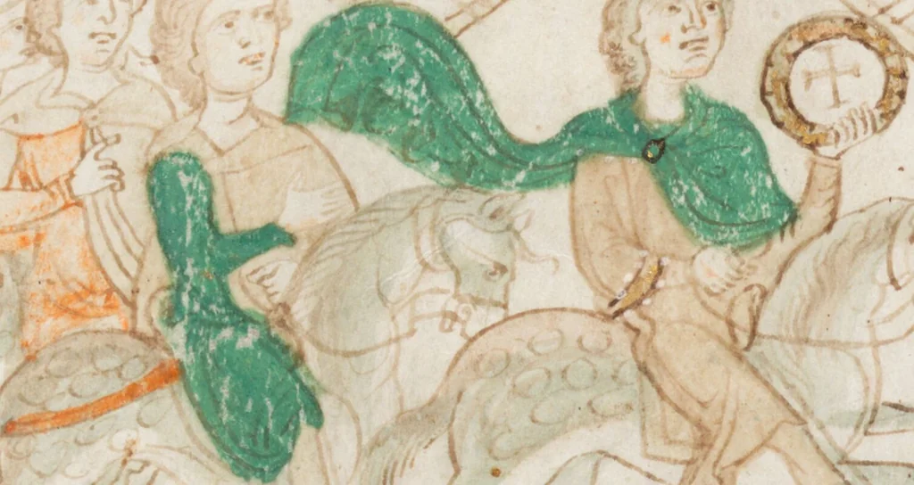 An illustration from Petrus de Ebulo: Liber ad honorem Augusti, lat., 1195, leaf 25