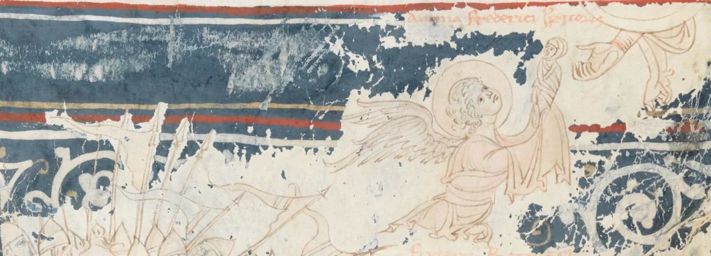 An illustration from Petrus de Ebulo: Liber ad honorem Augusti, lat., 1195, leaf 29