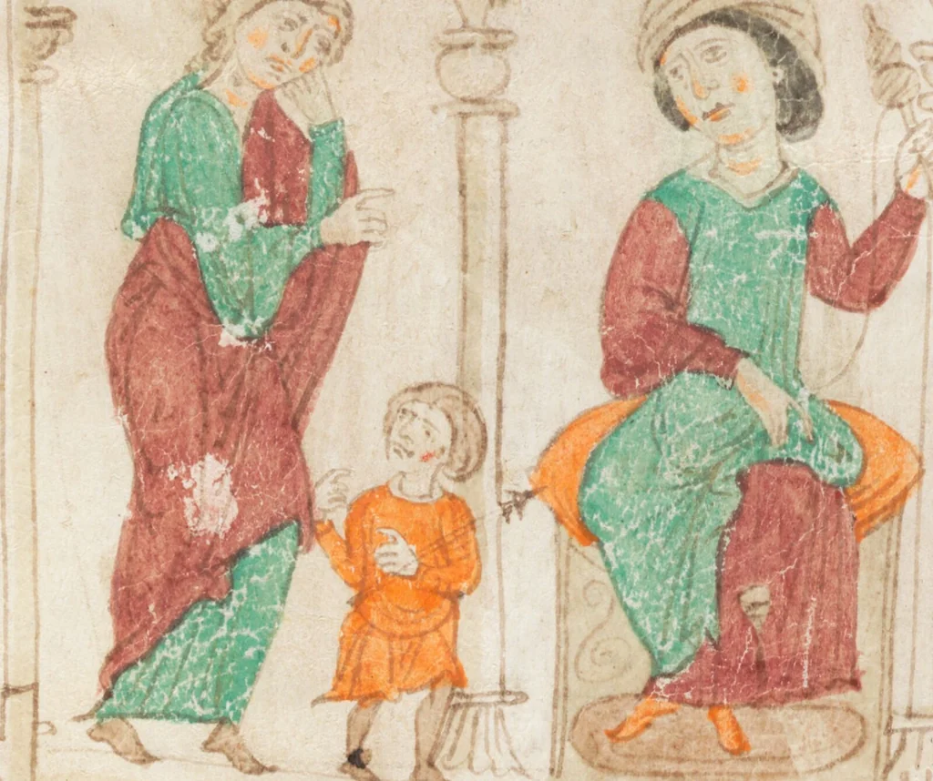 An illustration from Petrus de Ebulo: Liber ad honorem Augusti, lat., 1195, leaf 41