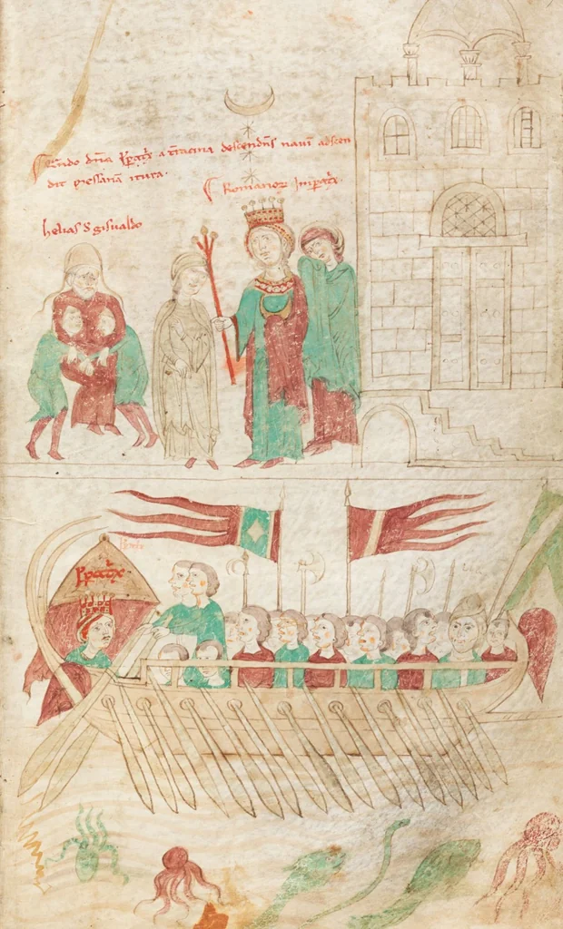 An illustration from Petrus de Ebulo: Liber ad honorem Augusti, lat., 1195, leaf 53