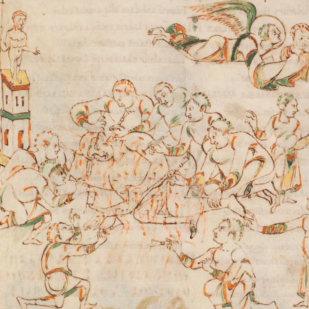 An illustration from Prudentius, Carmina, 900, leaf 123