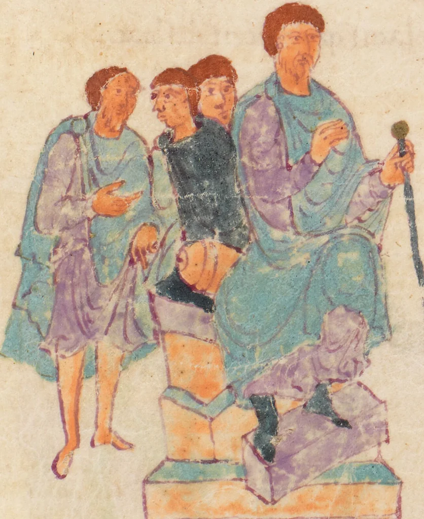 An illustration from Prudentius, Carmina, 900, leaf 137