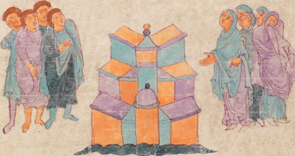 An illustration from Prudentius, Carmina, 900, leaf 139