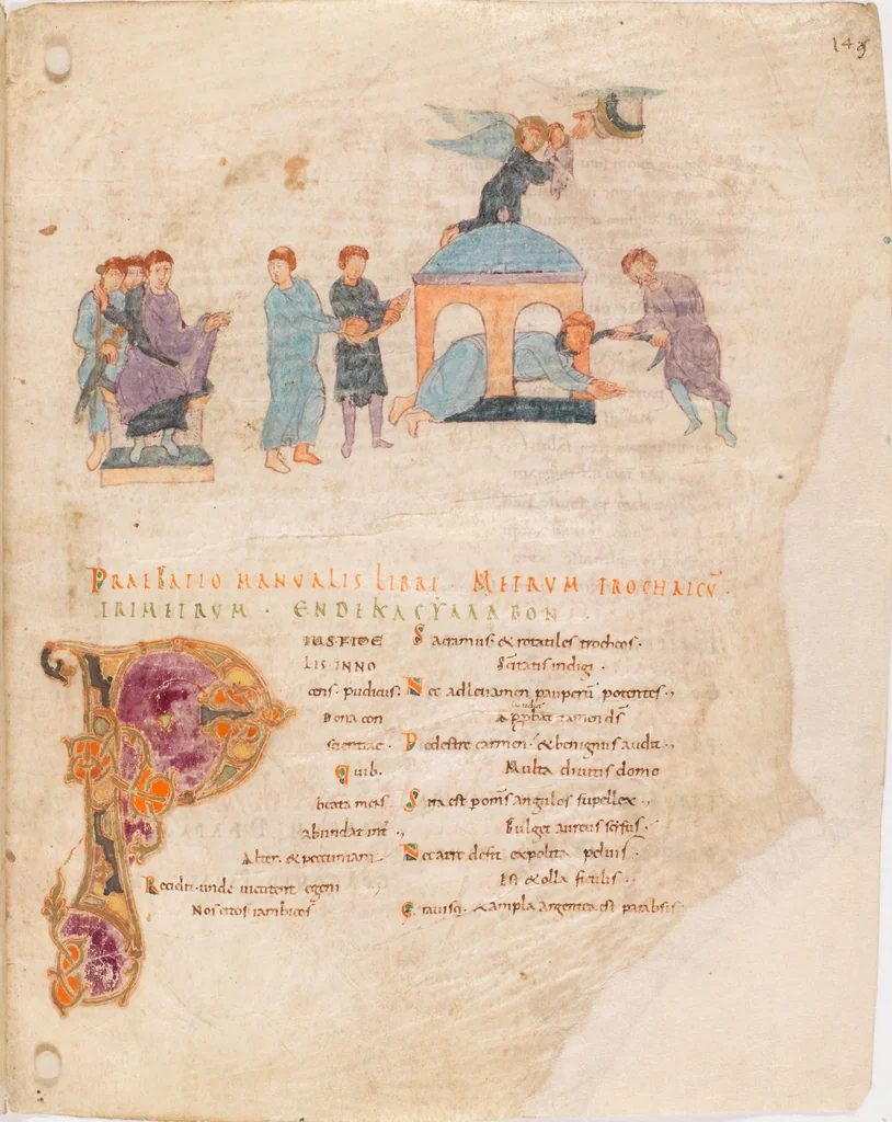 An illustration from Prudentius, Carmina, 900, leaf 151
