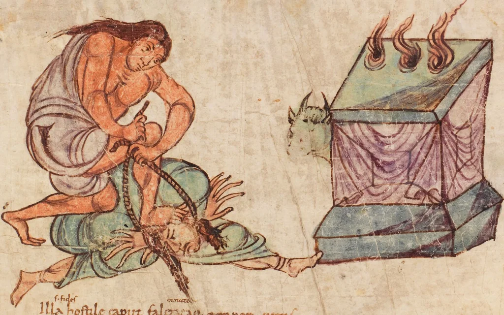 An illustration from Prudentius, Carmina, 900, leaf 71