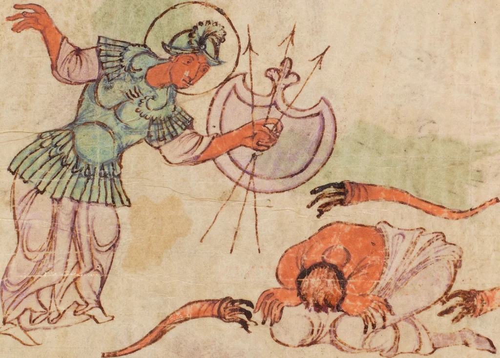 An illustration from Prudentius, Carmina, 900, leaf 73