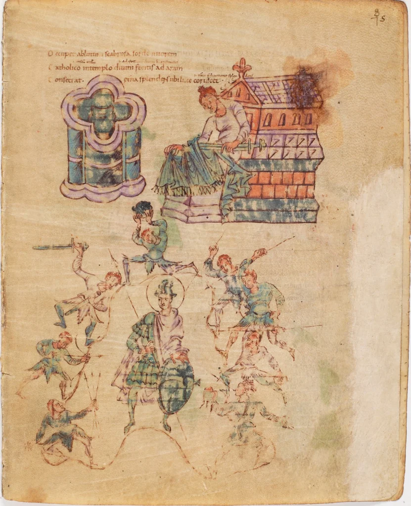 An illustration from Prudentius, Carmina, 900, leaf 77