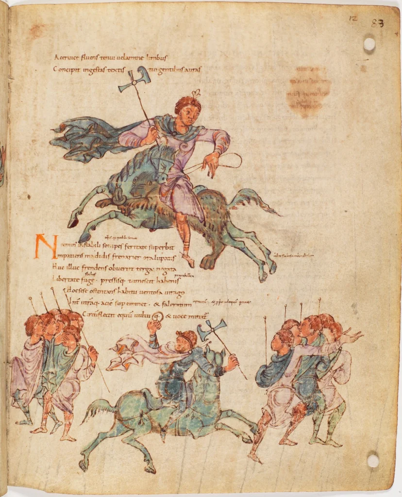 An illustration from Prudentius, Carmina, 900, leaf 85