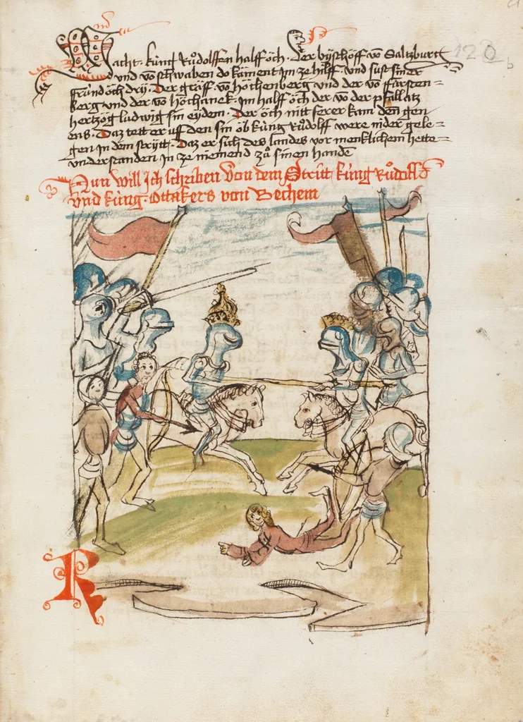 An illustration from Österreichische Chronik der 95 Herrschaften, 1479, leaf 131
