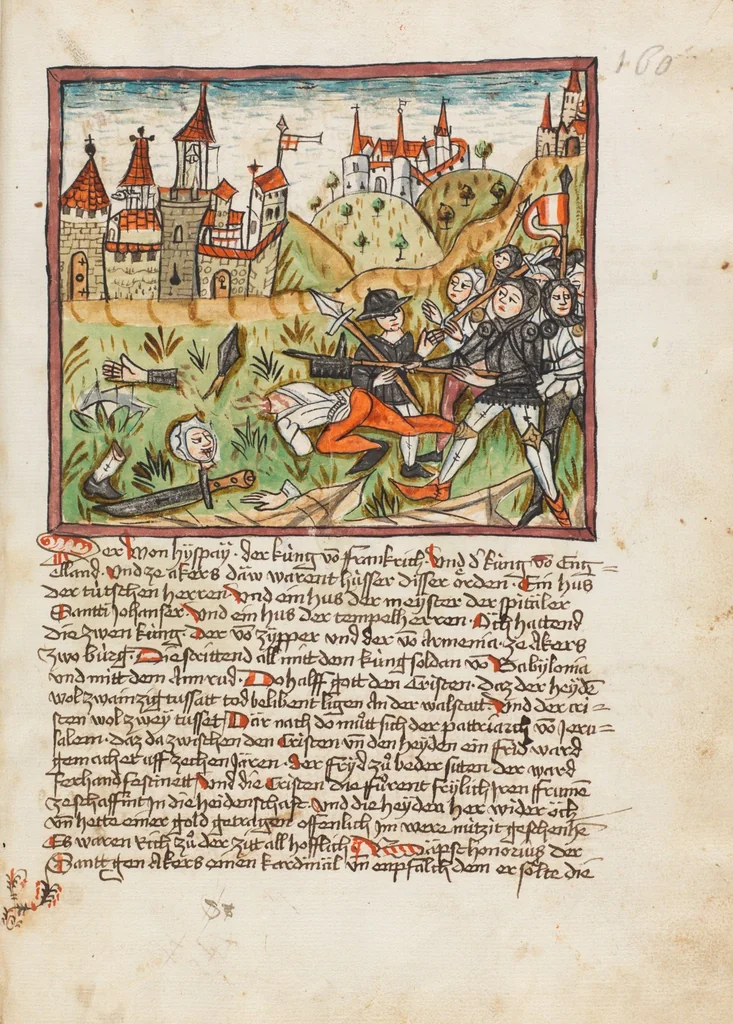 An illustration from Österreichische Chronik der 95 Herrschaften, 1479, leaf 167