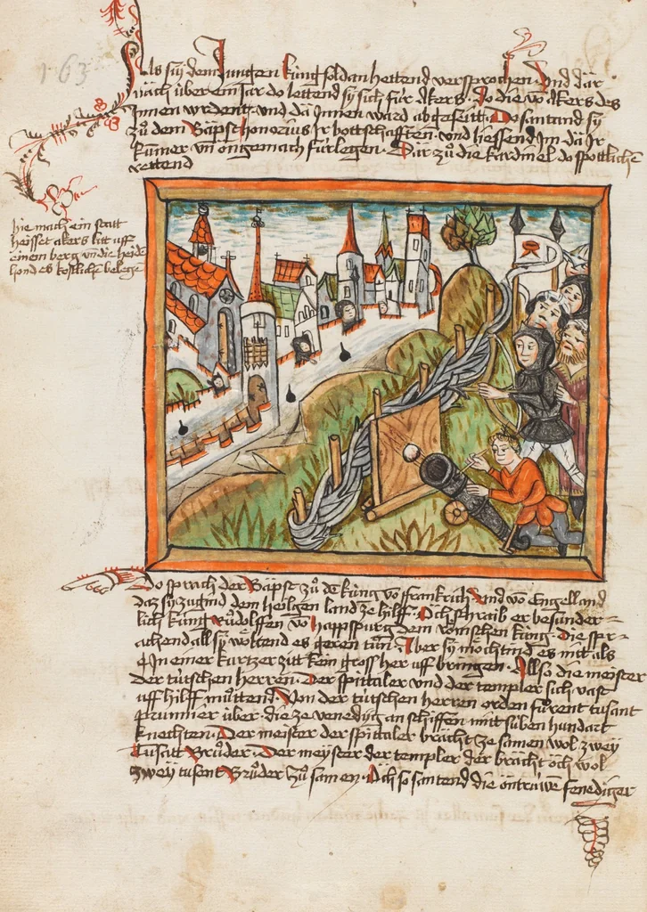 An illustration from Österreichische Chronik der 95 Herrschaften, 1479, leaf 170