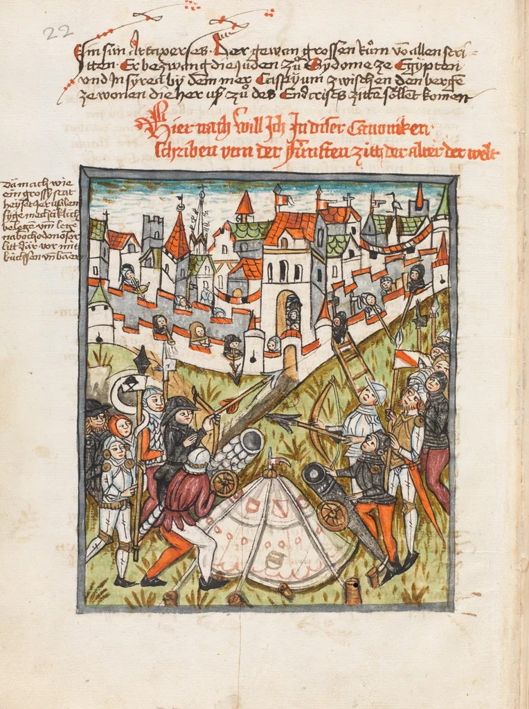 An illustration from Österreichische Chronik der 95 Herrschaften, 1479, leaf 30