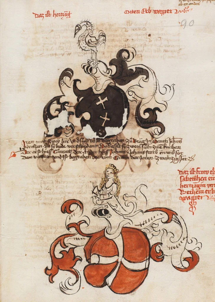 An illustration from Österreichische Chronik der 95 Herrschaften, 1479, leaf 99