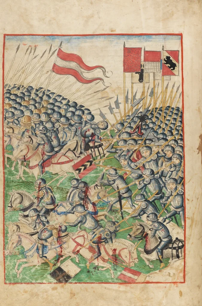 An illustration from Diebold Schilling, Amtliche Berner Chronik, vol. 1, 1478, leaf 126