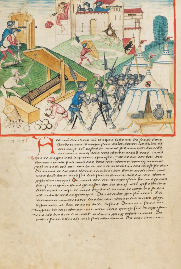 An illustration from Diebold Schilling, Amtliche Berner Chronik, vol. 1, 1478, leaf 134