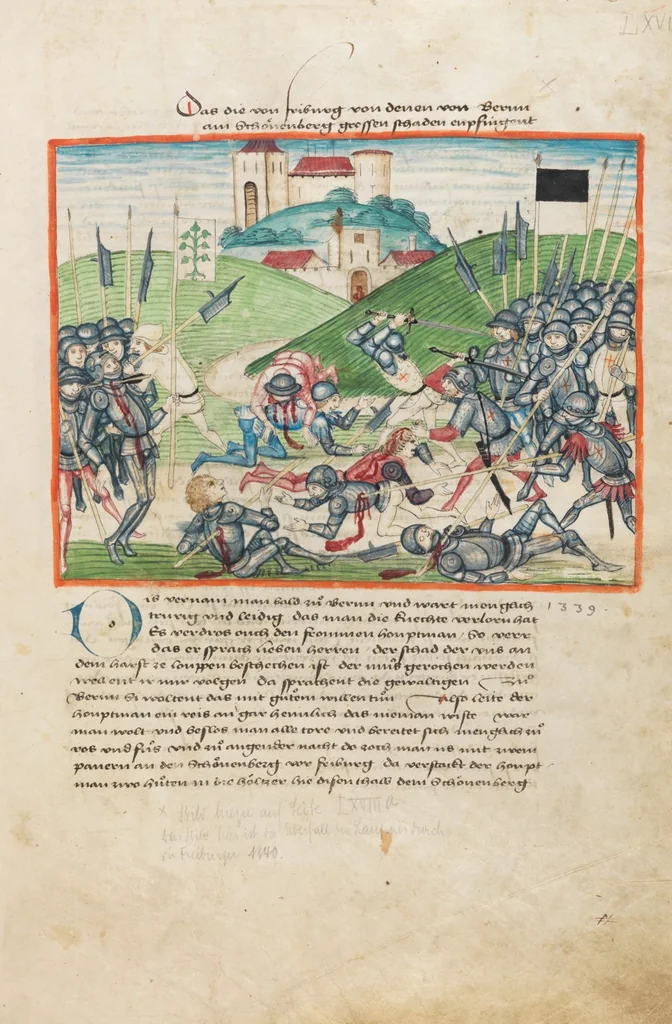 An illustration from Diebold Schilling, Amtliche Berner Chronik, vol. 1, 1478, leaf 137