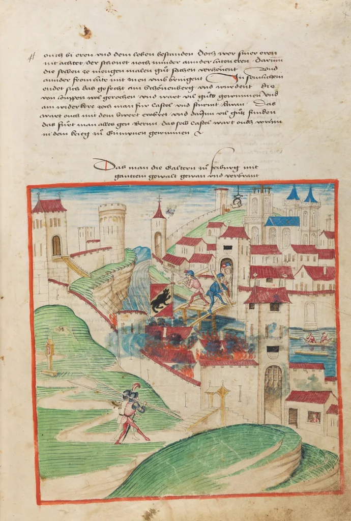An illustration from Diebold Schilling, Amtliche Berner Chronik, vol. 1, 1478, leaf 141
