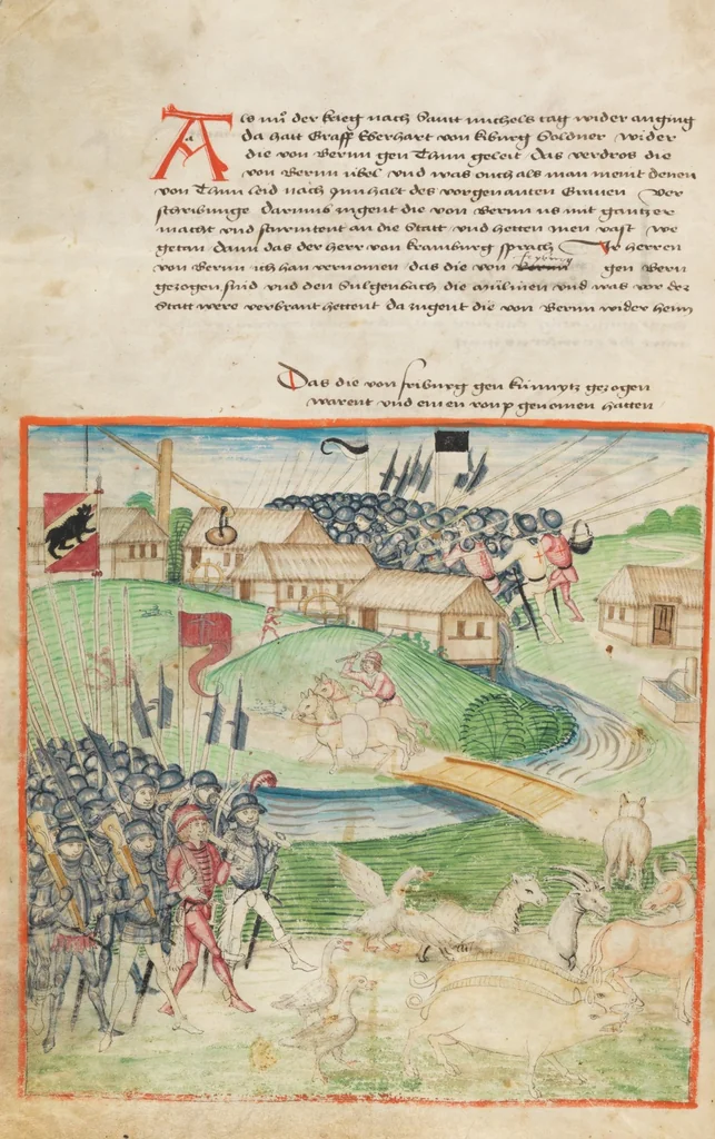 An illustration from Diebold Schilling, Amtliche Berner Chronik, vol. 1, 1478, leaf 146
