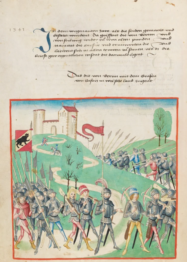 An illustration from Diebold Schilling, Amtliche Berner Chronik, vol. 1, 1478, leaf 152