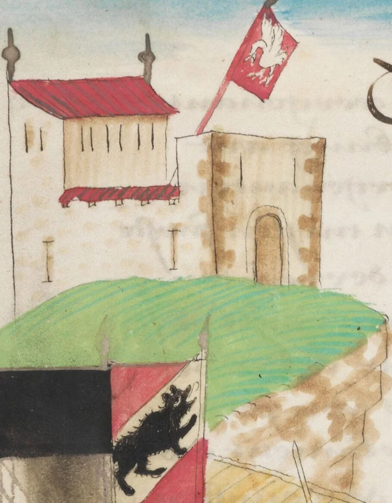 An illustration from Diebold Schilling, Amtliche Berner Chronik, vol. 1, 1478, leaf 158