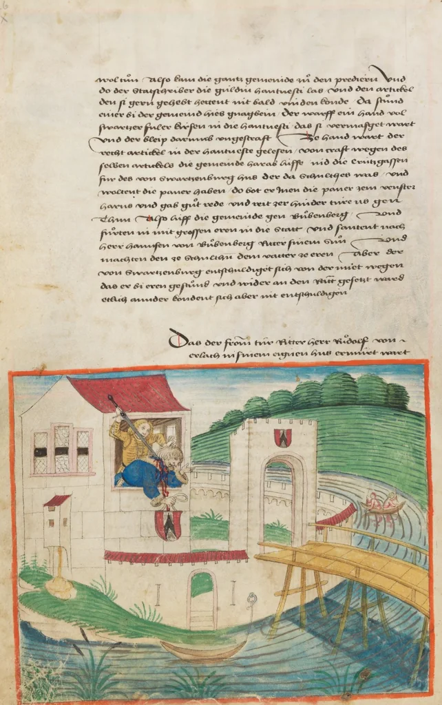An illustration from Diebold Schilling, Amtliche Berner Chronik, vol. 1, 1478, leaf 178