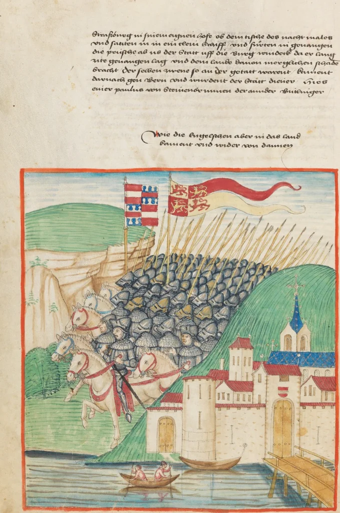 An illustration from Diebold Schilling, Amtliche Berner Chronik, vol. 1, 1478, leaf 204
