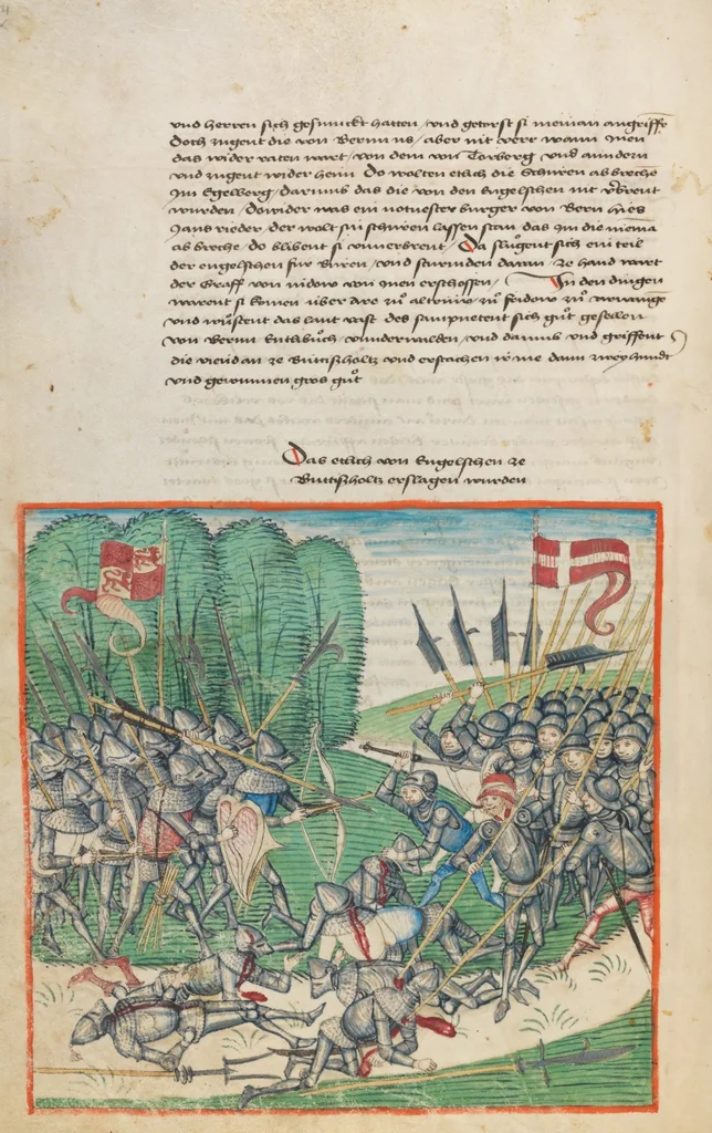An illustration from Diebold Schilling, Amtliche Berner Chronik, vol. 1, 1478, leaf 206
