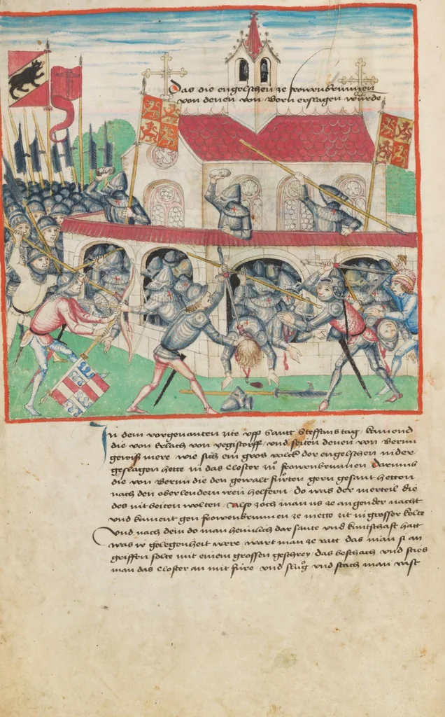 An illustration from Diebold Schilling, Amtliche Berner Chronik, vol. 1, 1478, leaf 208