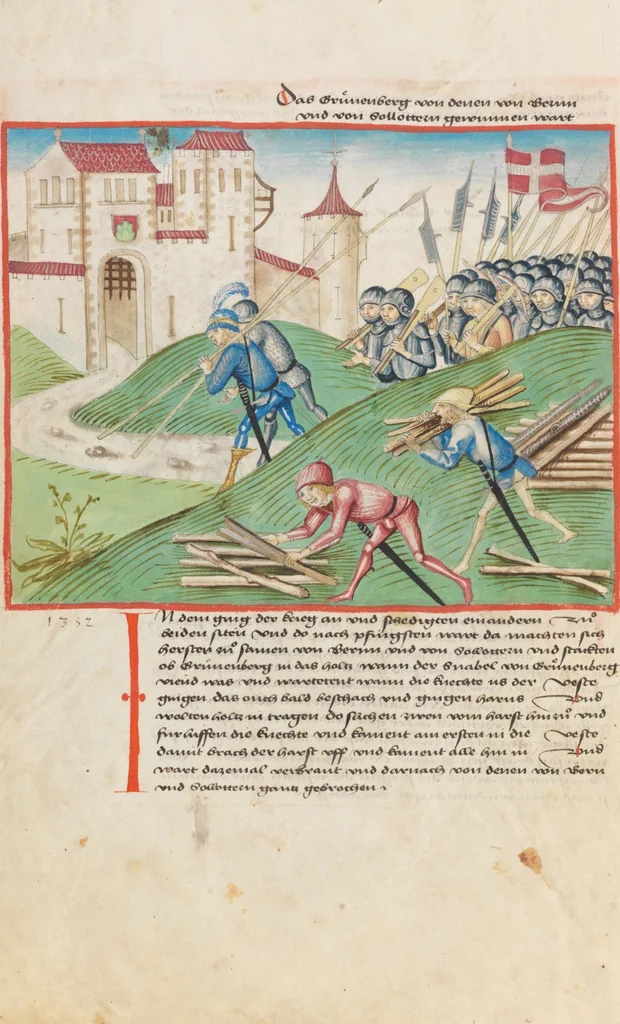 An illustration from Diebold Schilling, Amtliche Berner Chronik, vol. 1, 1478, leaf 224