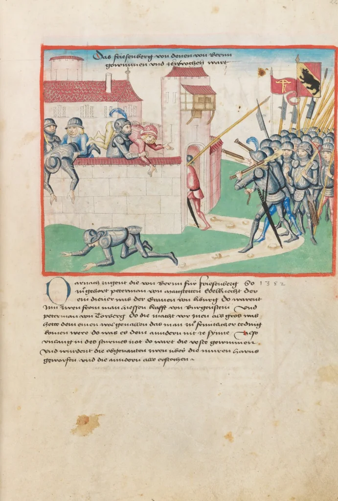 An illustration from Diebold Schilling, Amtliche Berner Chronik, vol. 1, 1478, leaf 225